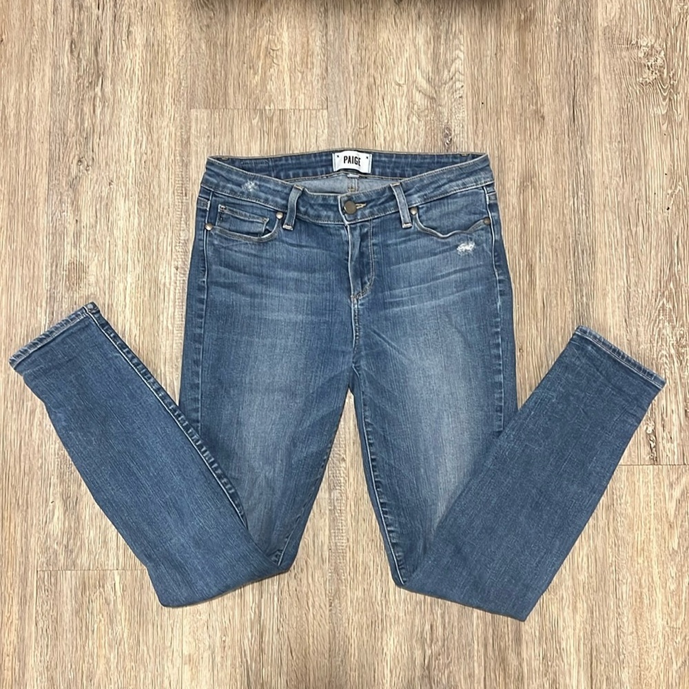 Paige Verdugo Ankle Skinny Distressed Jeans​